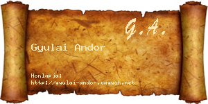 Gyulai Andor névjegykártya